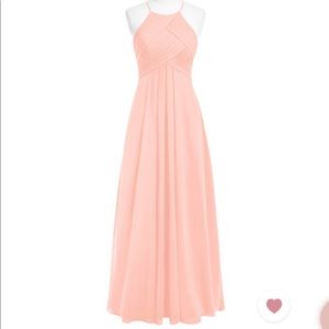 Azazie Coral Chiffon Bridesmaid Dress
